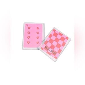 Marc Jacobs Pink Checker & Floral Playing Card No. 8